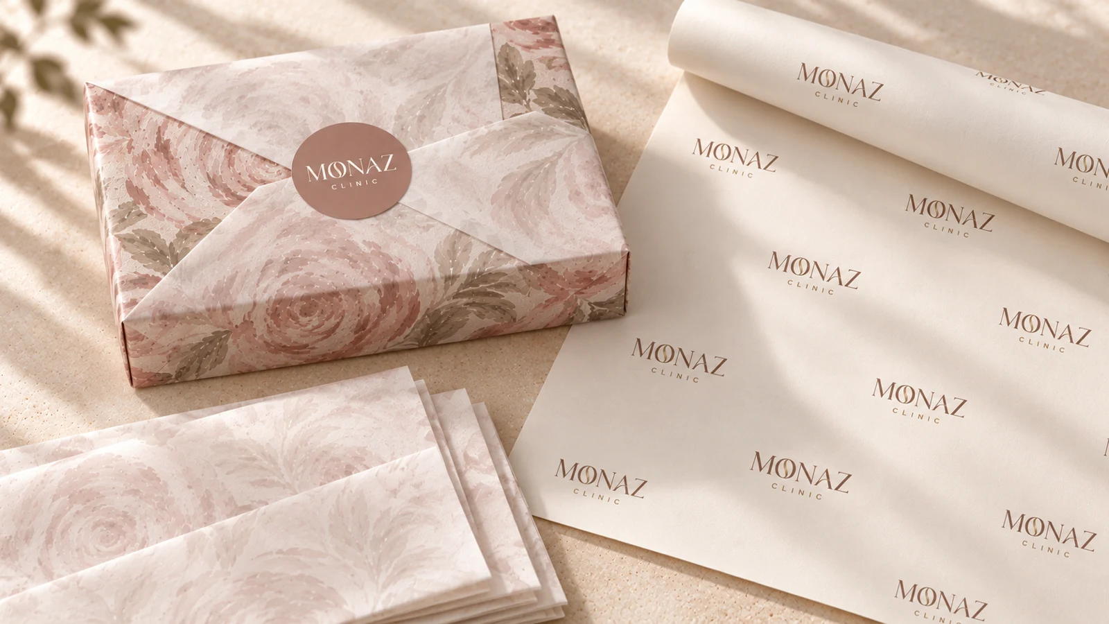 Monaz Clinic: packaging & stationery — concept presentation