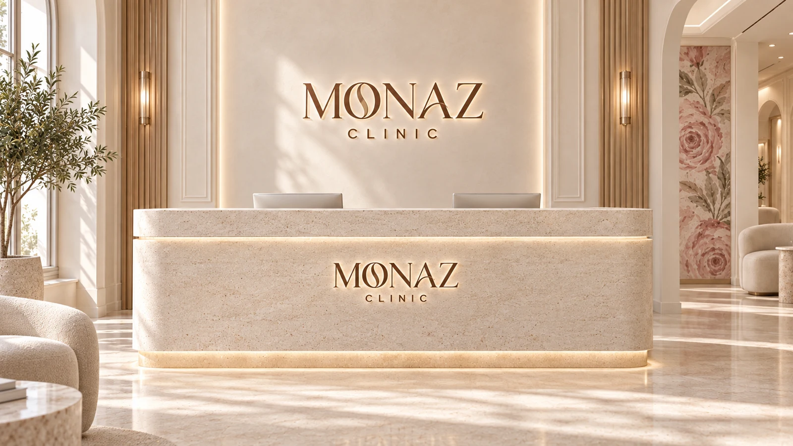 Monaz Clinic: reception concept — concept presentation