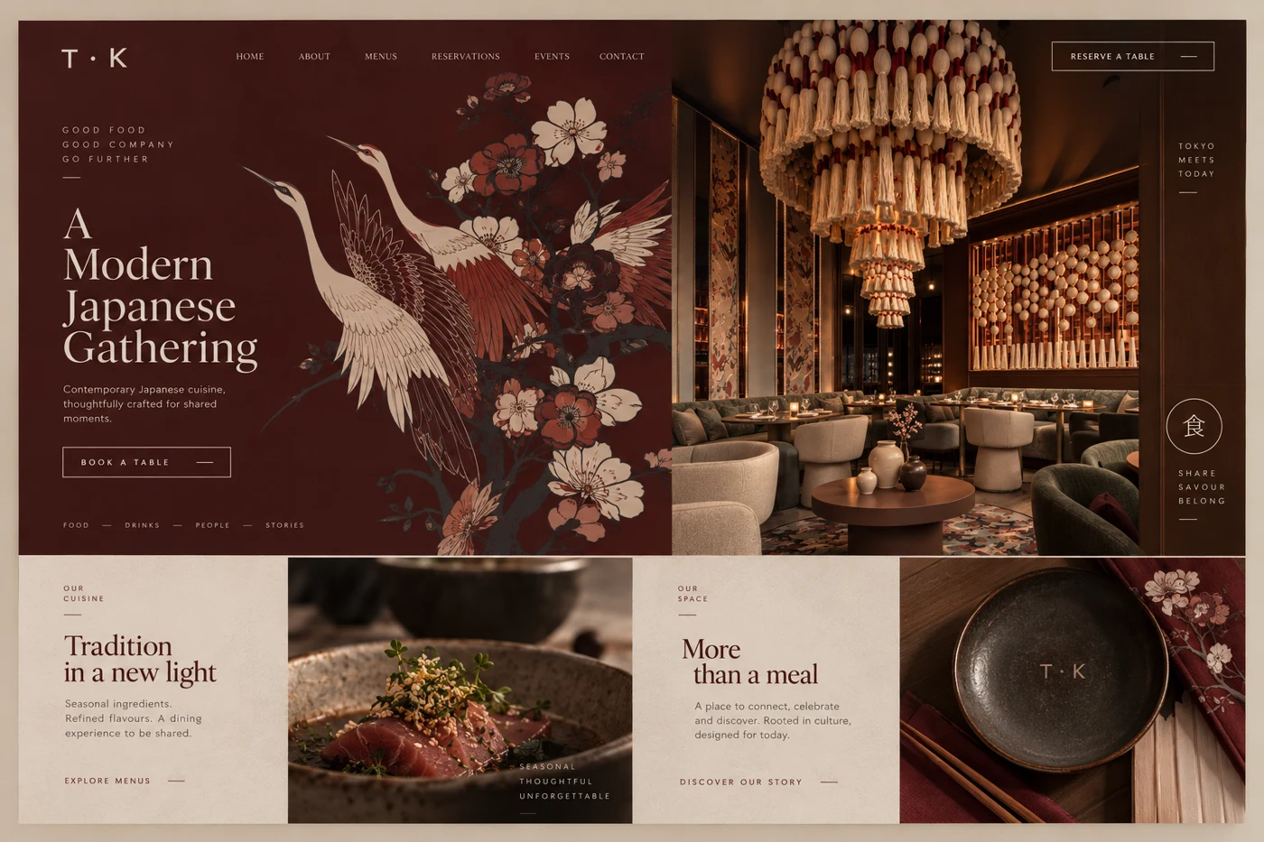 TK Kitchen branding concept: digital brand application