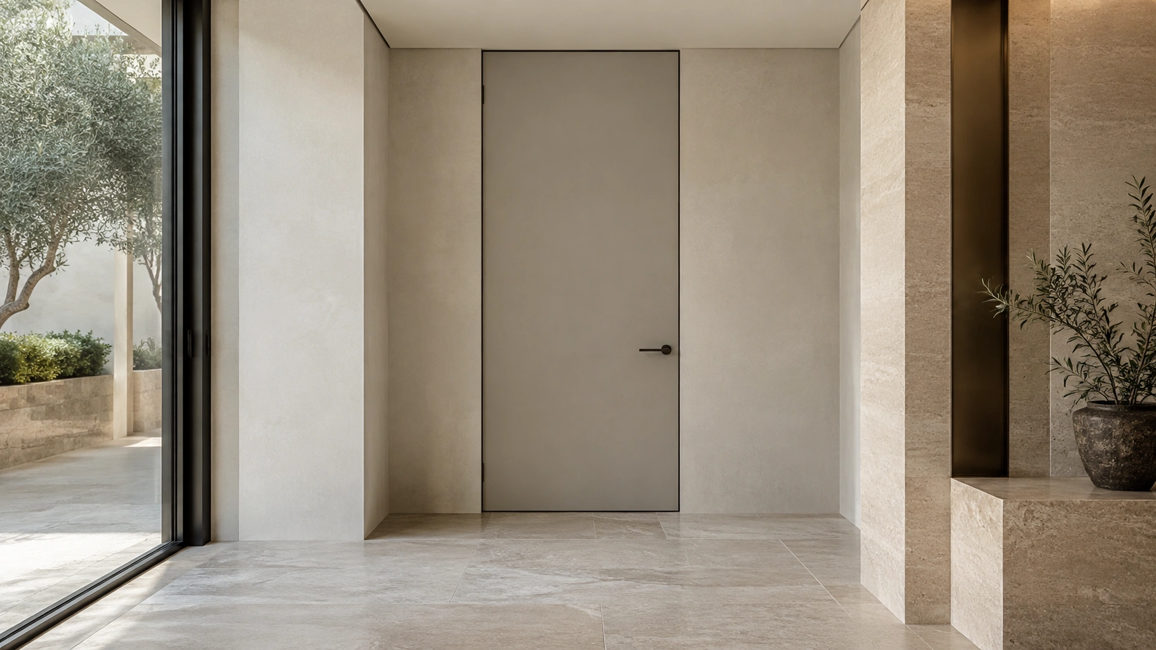 Seamless full-height door — Accanto architectural illustration