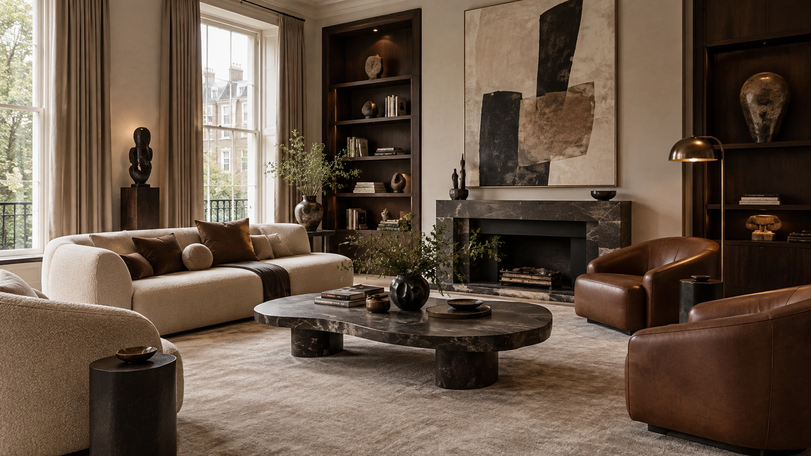 Sculptural contemporary — Accanto style illustration